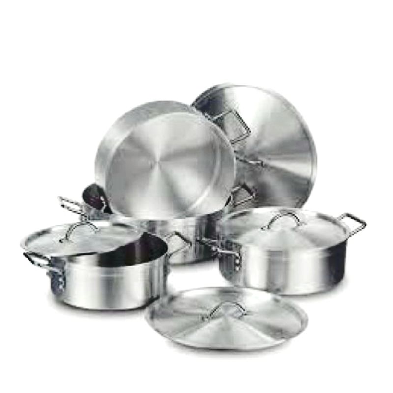 Unique Large Flat Brazing Shallow Pot Set-8-Piece