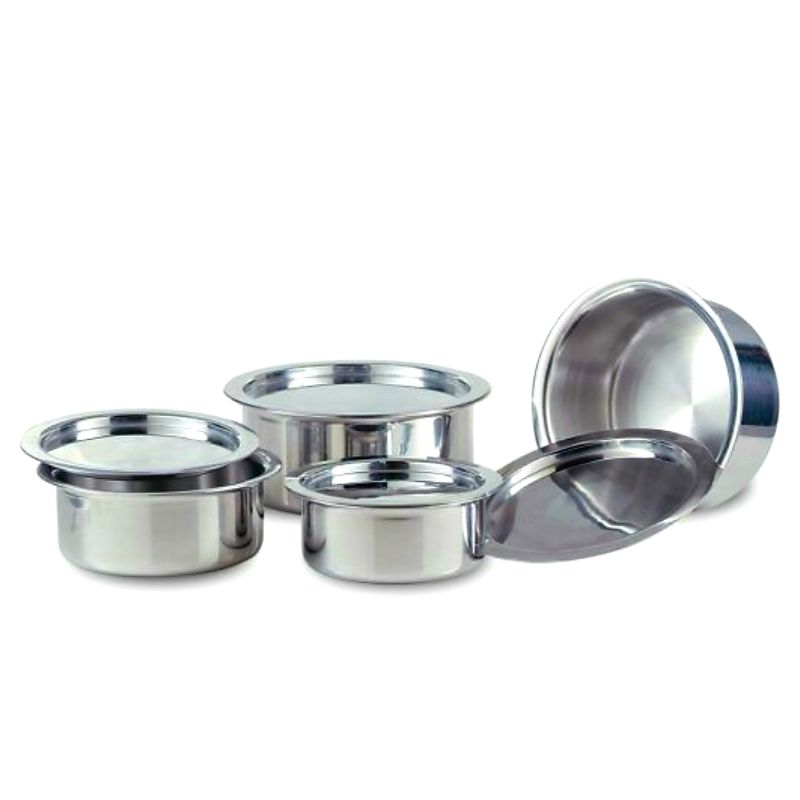 Unique Gujrati Pot Set Large-8 Piece (Curry Pot)