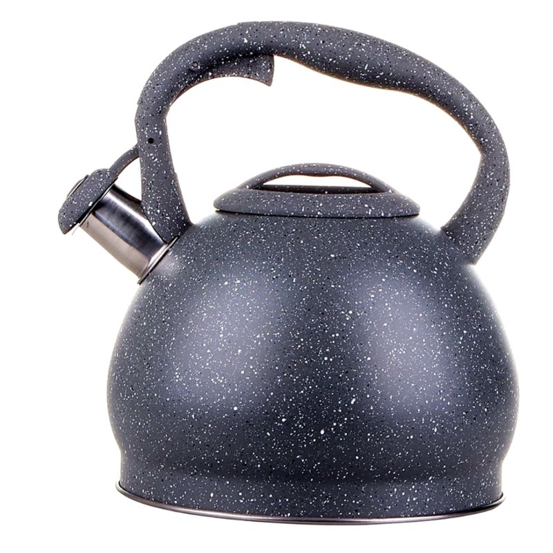 Stove Top Kettle 3 Litre Non-Electric (Induction) with Whistle-Grey Marble Finish