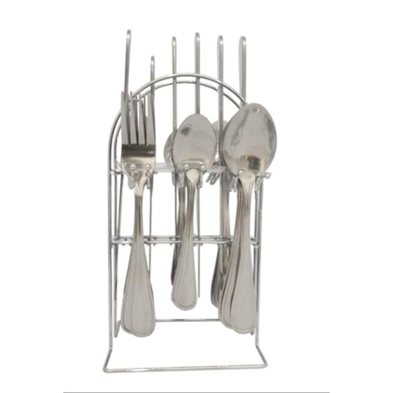 Cutlery Set Stainless Steel + Stand-24 Piece