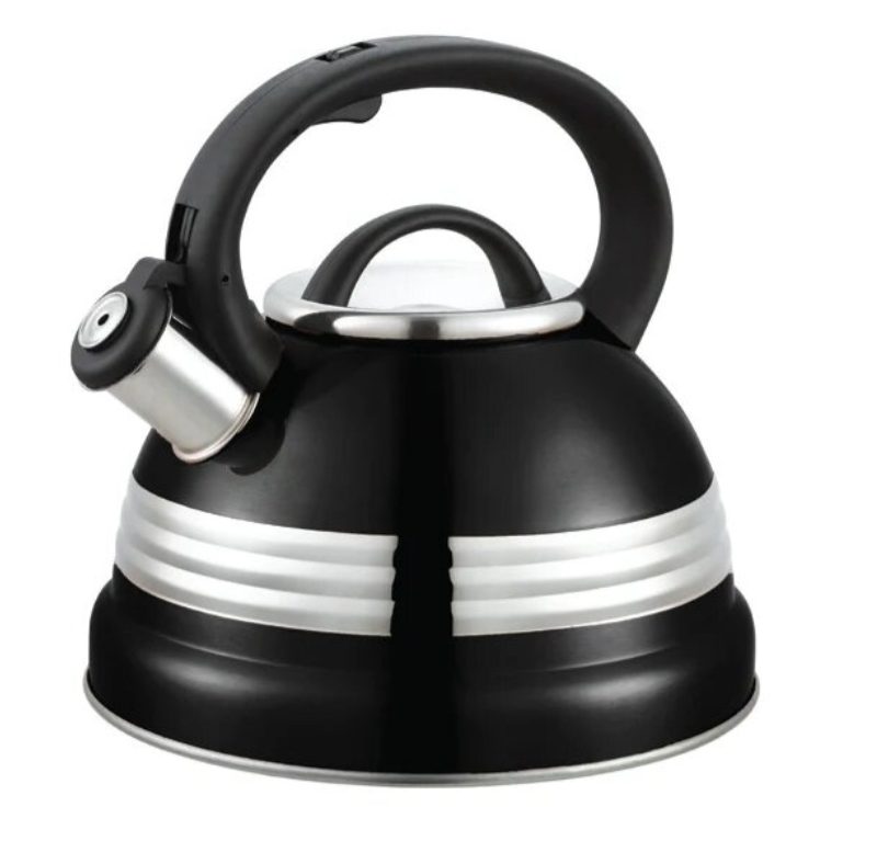 Stove Top Kettle 3 Litre Non-Electric (Induction) with Whistle-Black