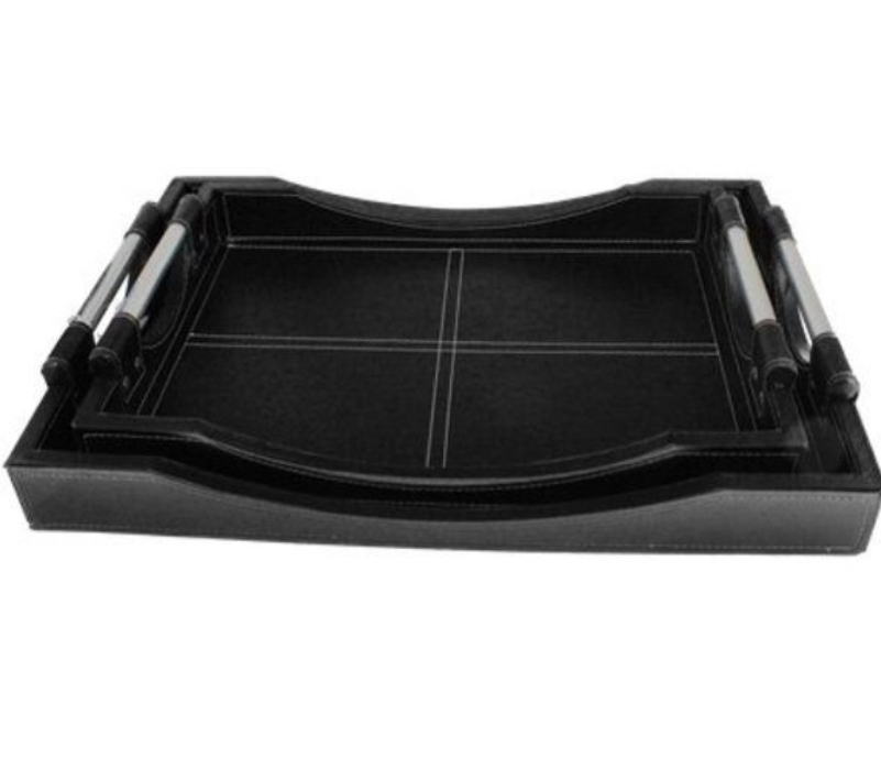Tray Leather Black-2 Piece
