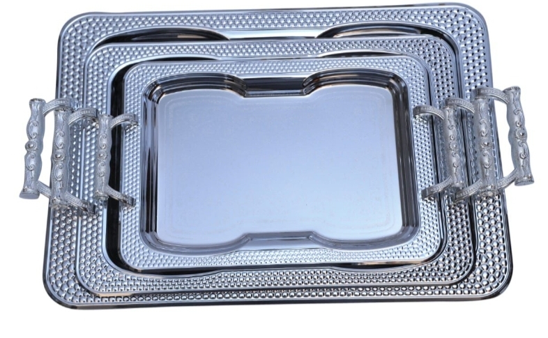 Tray Set Stainless Steel-3 Piece