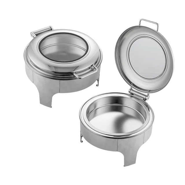 Chafing Dish Round Flat Top Window - Image 2