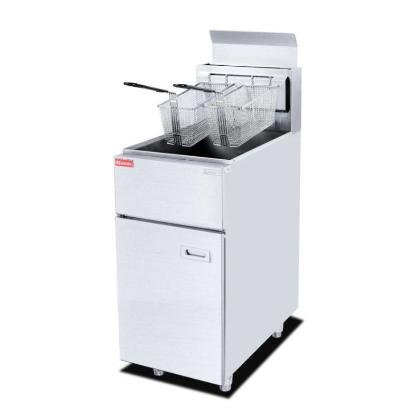 Gas Deep 1-Tank 2-Basket with Cabinet
