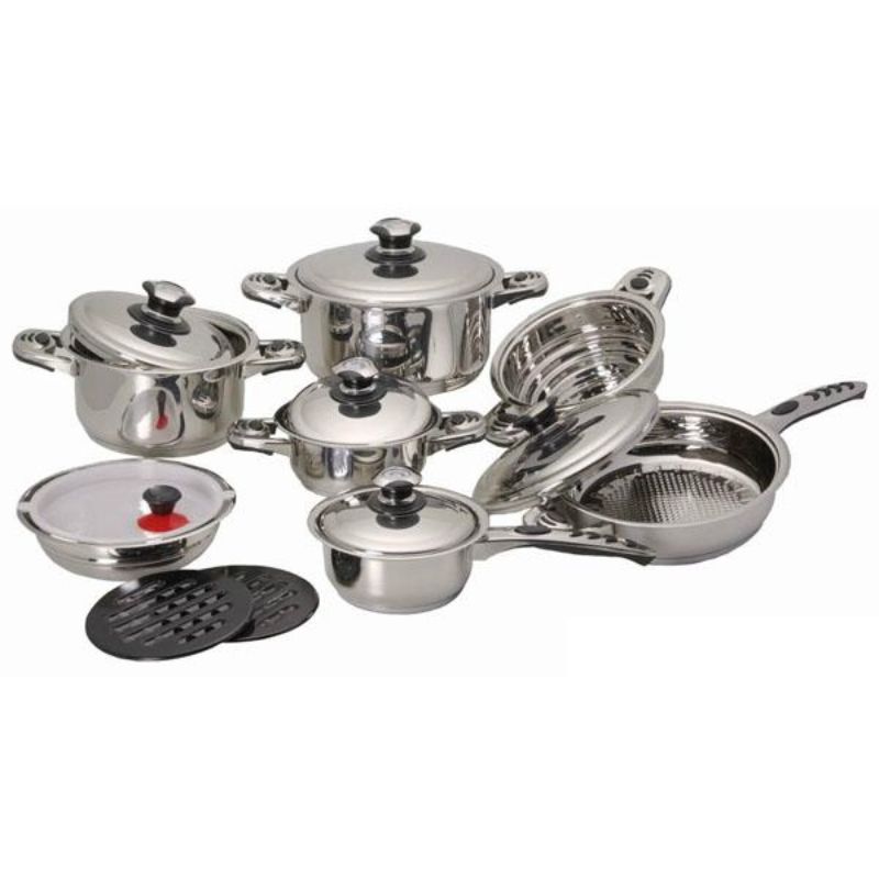 16pcs Stainless Steel Cookware