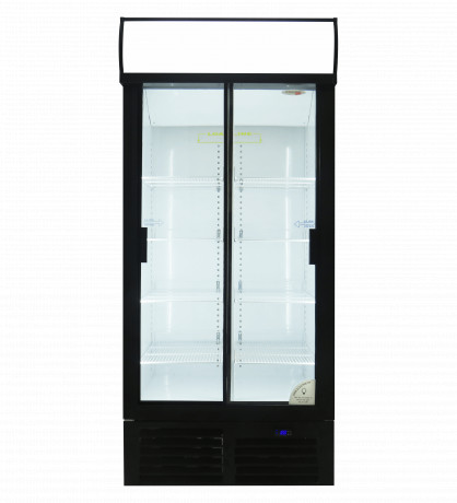 Fridge Star Double Sliding Door Beverage Fridge 890mm